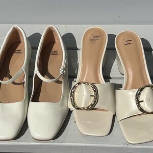 2 pairs Cream color shoes from Target new without tags
